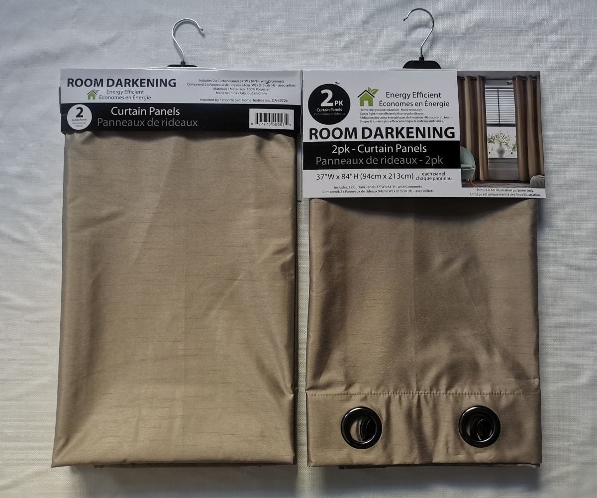 Room Darkening Drapes 37"x84" (2pk)