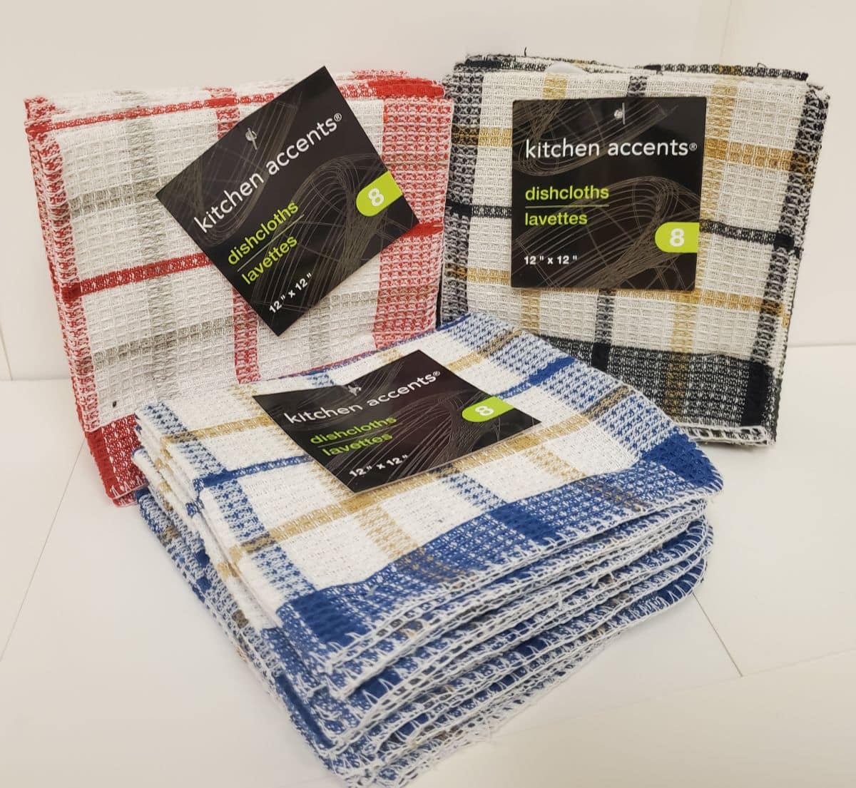 8pk Kitchen Accents Dischcloth - Assorted