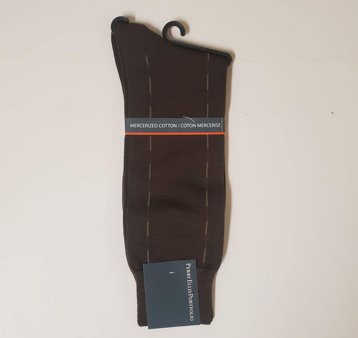 Perry Ellis Portfolio Mercerized Cotton Men Socks - Bark / pp.$10
