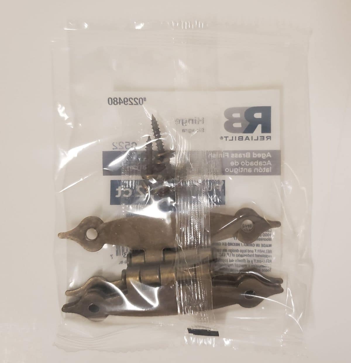 Reliability Aged Brass Finish Hinges (2pk) - Image 2