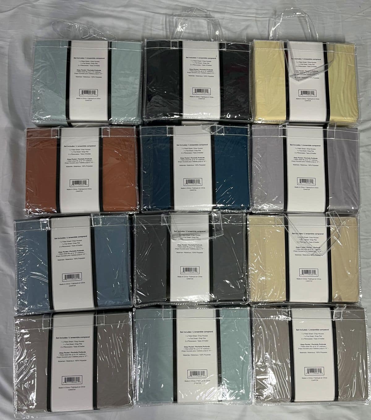 Bellisimo - 4PC Sheet Set (for 14" mattresses) - Solid (Queen) / PVC Handle Bag - Image 3