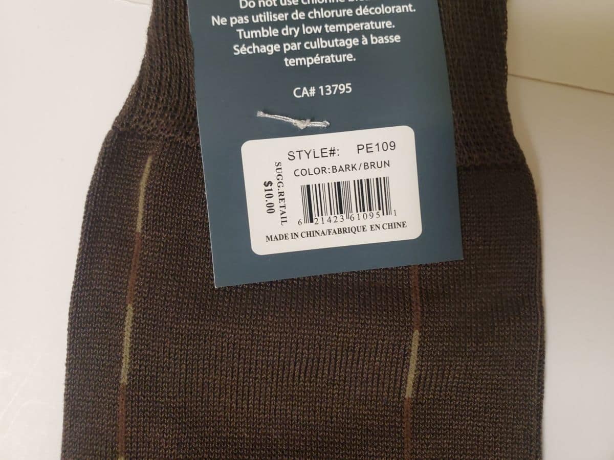 Perry Ellis Portfolio Mercerized Cotton Men Socks - Bark / pp.$10 - Image 2