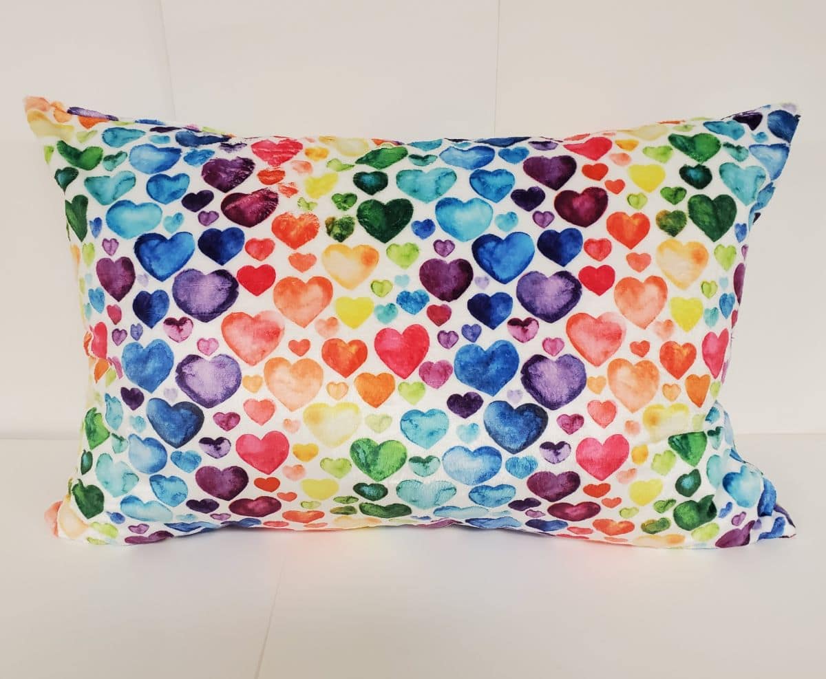 Fun Pillow BODY (D12 - Multicolored Hearts)