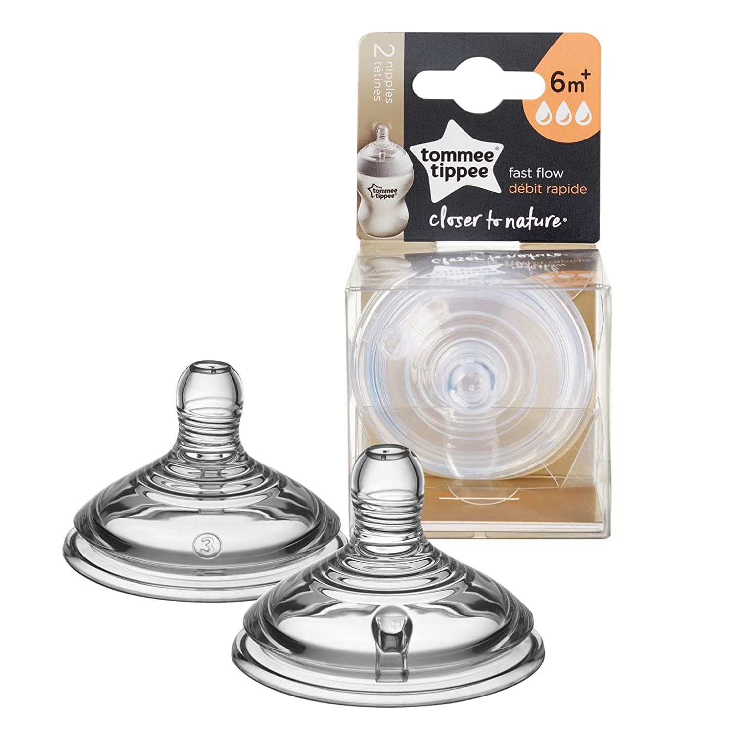 Tommee Tippee Closer to Nature Baby Bottle Feeding Nipple ...