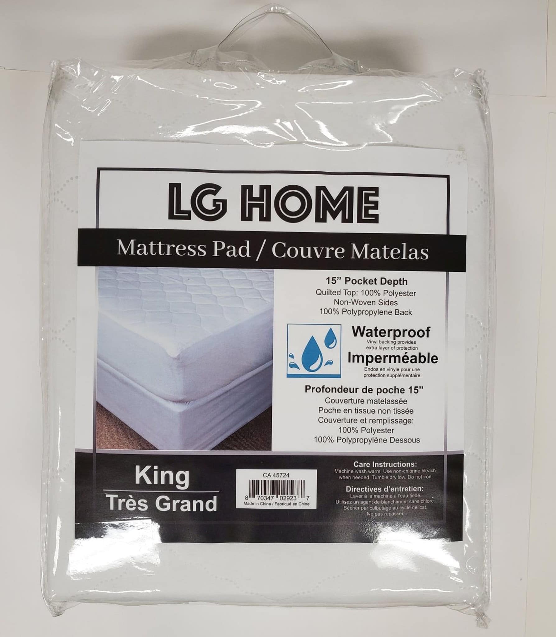 LGHOME - Waterproof Mattress Pad (King)