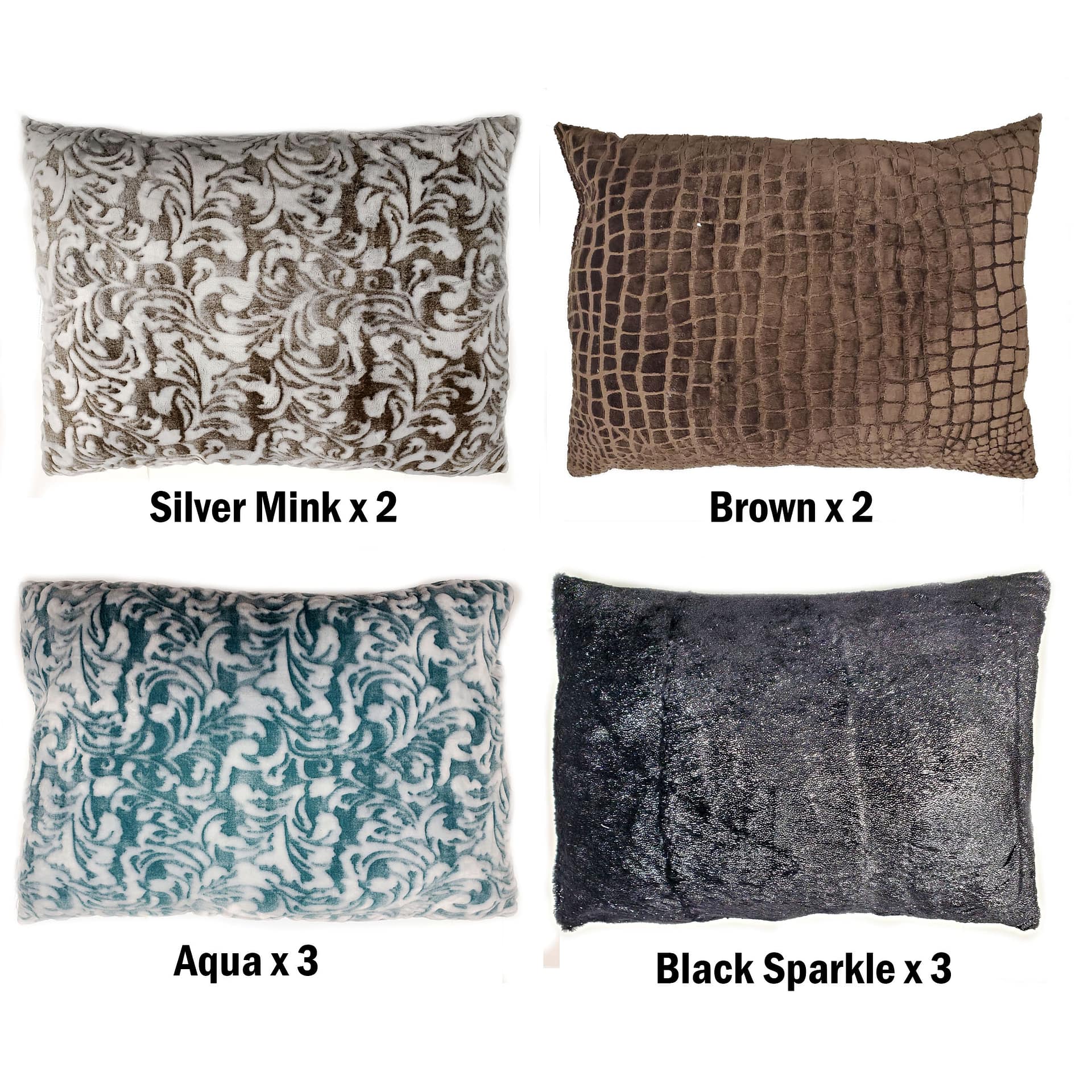 Fun Pillows - 4 Patterns (Queen)