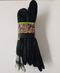 REALTREE Wool Blend Men's Socks 2pk (Green / Black) - Image 2
