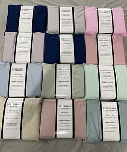 Bellisimo - 4PC Sheet Set (for 14" mattresses) - Solid (King) - Image 3