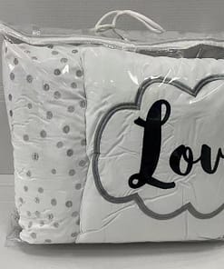 ID Khloe 5-Piece Grey/Silver Comforter Set - Queen - Image 3