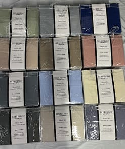 Bellisimo - 4PC Sheet Set (for 14" mattresses) - Solid (Queen) / PVC Handle Bag - Image 5