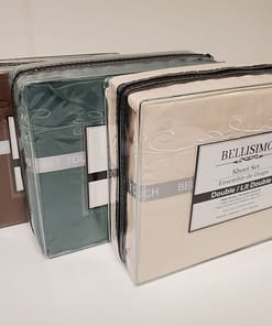 Bellisimo 4PC Sheet Set (Embroidered Pillowcases D#1) - Assorted Colors (Full/Double) - Image 3