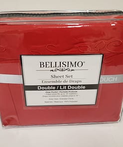 Bellisimo 4PC Sheet Set (Embroidered Pillowcases D#1) - Assorted Colors (Full/Double) - Image 4