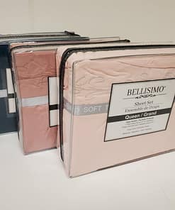 Bellisimo 4PC Sheet Set (Embroidered Pillowcases D#1) - Assorted Colors (Queen) - Image 2
