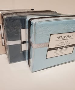 Bellisimo 4PC Sheet Set (Embroidered Pillowcases D#1) - Assorted Colors (Queen) - Image 4