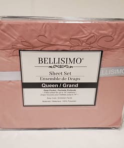Bellisimo 4PC Sheet Set (Embroidered Pillowcases D#1) - Assorted Colors (Queen) - Image 6