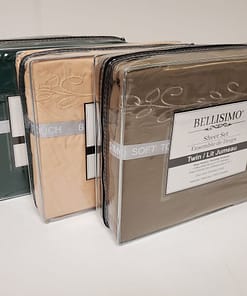 Bellisimo 4PC Sheet Set (Embroidered Pillowcases D#1) - Assorted Colors (Twin) - Image 2