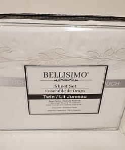Bellisimo 4PC Sheet Set (Embroidered Pillowcases D#1) - Assorted Colors (Twin) - Image 4