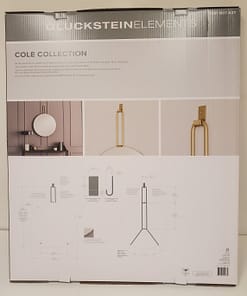 GlucksteinElements Cole 24" Frameless Round Mirror with Brushed Brass Metal Hanging Hook - Image 2