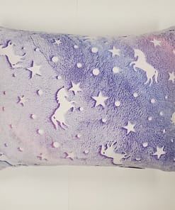 Glow in the Dark Pillow (S/J) - Purple Unicorns