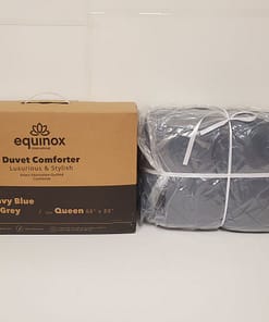 Equinox Duvet Comforter (Navy/Grey) - Queen