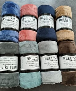 Bellisimo Flannel Blankets - Assorted Colors (Twin - 60x90)