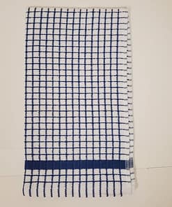 Terry Kitchen Towel 100% Cotton 16"x28" – (Beige, Navy) ($1.10 x piece) - Image 2