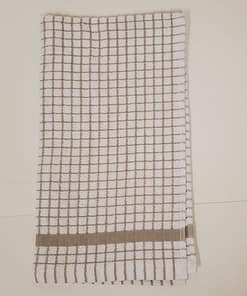 Terry Kitchen Towel 100% Cotton 16"x28" – (Beige, Navy) ($1.10 x piece) - Image 4