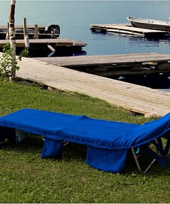 Chair Beach Towel with Pockets (100% Cotton) / Cobalt Blue