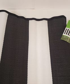 Outdoor Personal Size Mat (2' 6" x 5' 11") - Black / White Stripe - Image 3