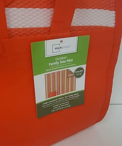 Outdoor Family Mat (5' x 7') - Red / Yellow Stripe - Image 2