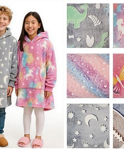 Kid's & Teen's Glow in the Dark Hoodie Sweaters (6 Patterns)