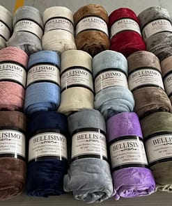 Bellisimo Flannel Blankets - Assorted Colors (Queen - 90x90)