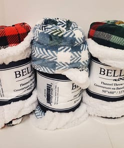 Plaid Throws with Sherpa Back (50"x60") - Assorted - Image 2