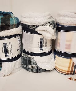 Plaid Throws with Sherpa Back (50"x60") - Assorted - Image 3