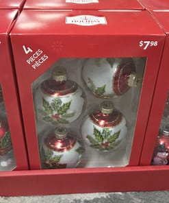 Glass Ornaments 4PC Set (Candy Cane, Holly Berry, Snowman) (pp. $7.98) - Image 4