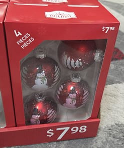 Glass Ornaments 4PC Set (Candy Cane, Holly Berry, Snowman) (pp. $7.98) - Image 5