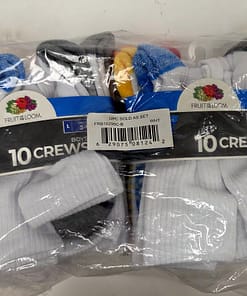 Fruit of the Loom Boy's Crew Socks 10PK (3-9) (*Bundle, 2 x 10PK)-- $4.00 ea